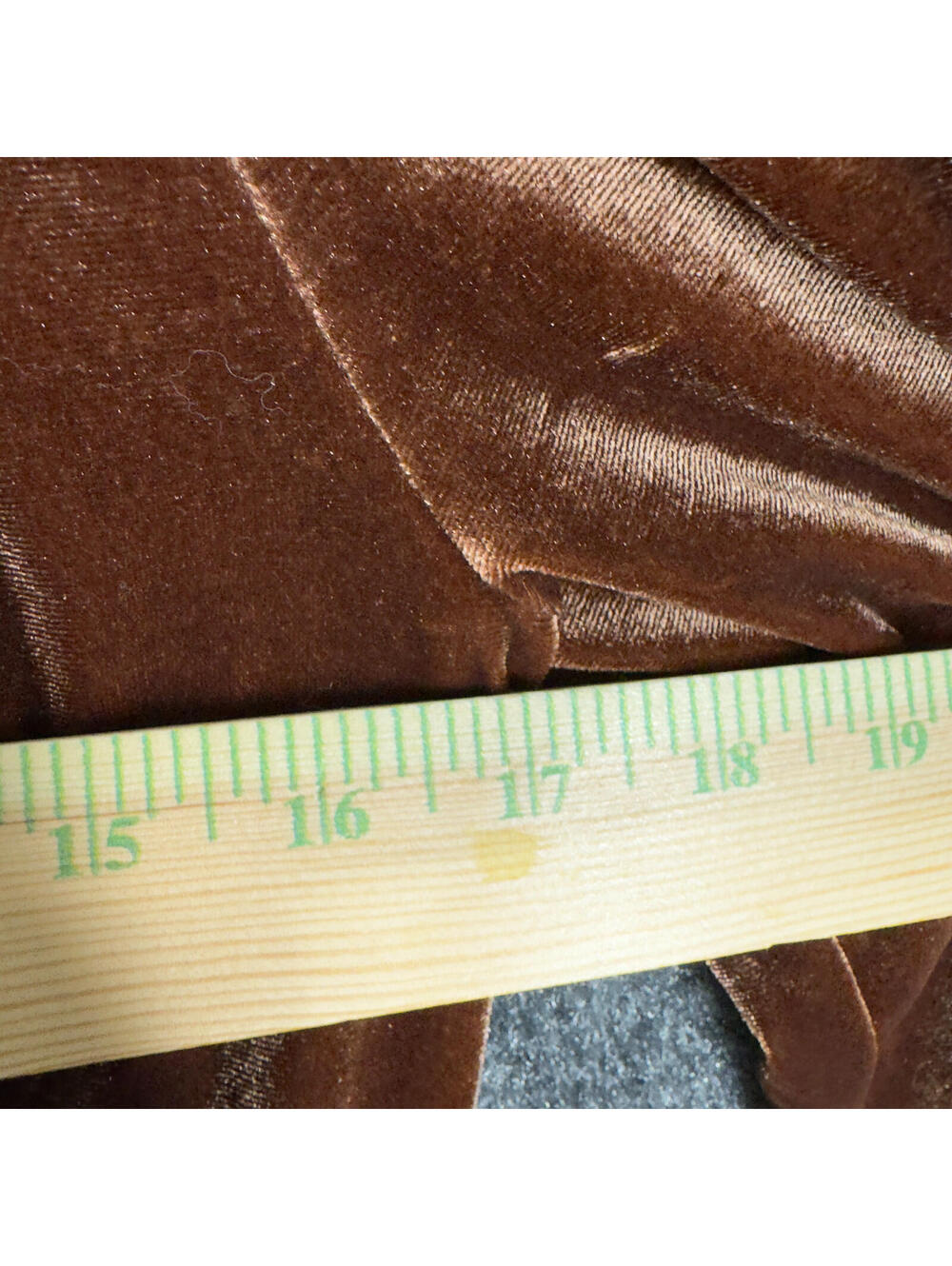 Downeast Dress Women L Large Brown Shift Midi Velvet Long Sleeve Tie Up Casual - Picture 3 of 7